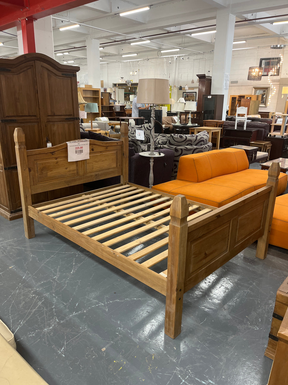 4 ft 6 corona waxed pine high end bed frame  1325