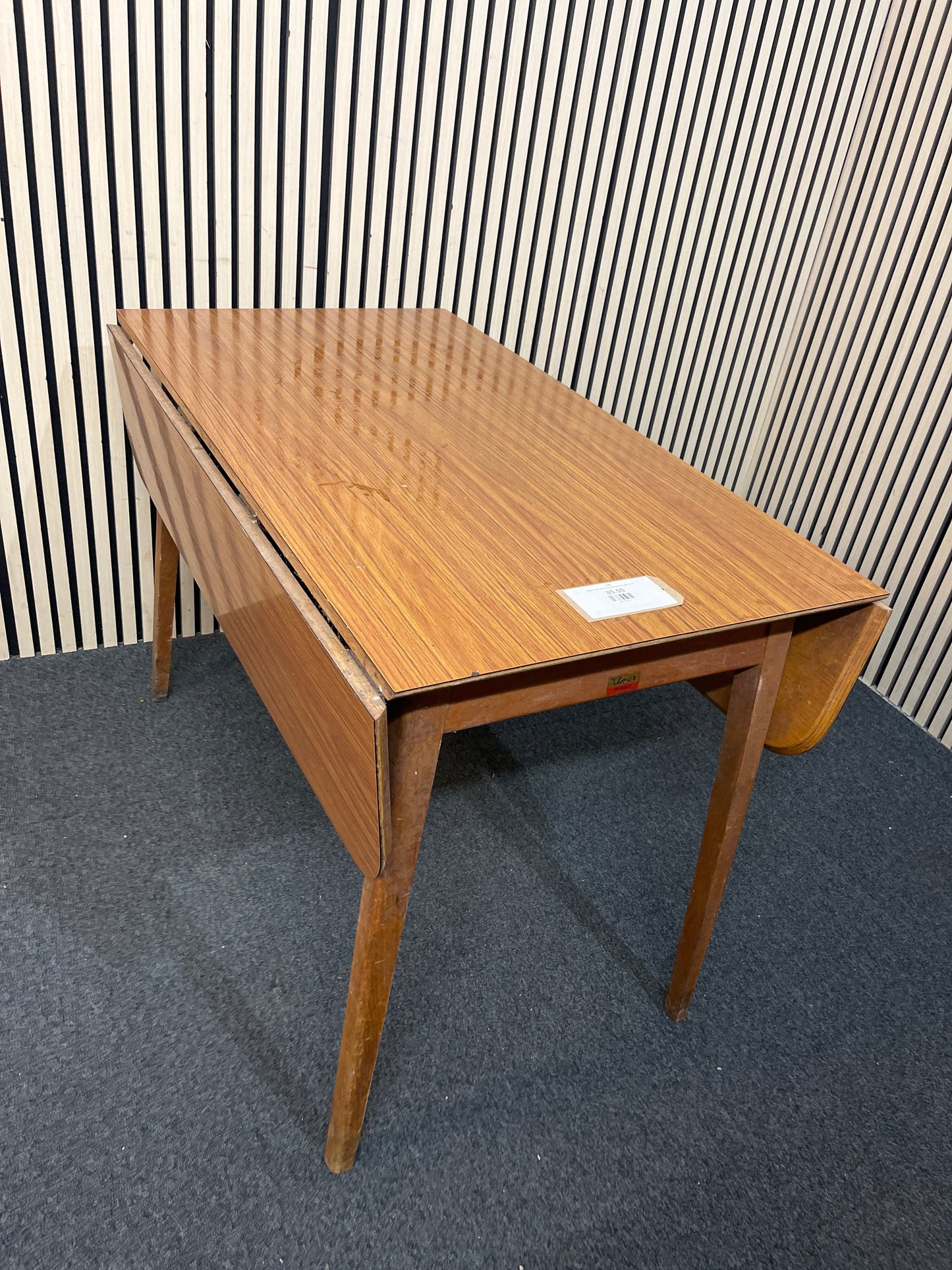 Retro solid wood drop leaf kitchen table 2226