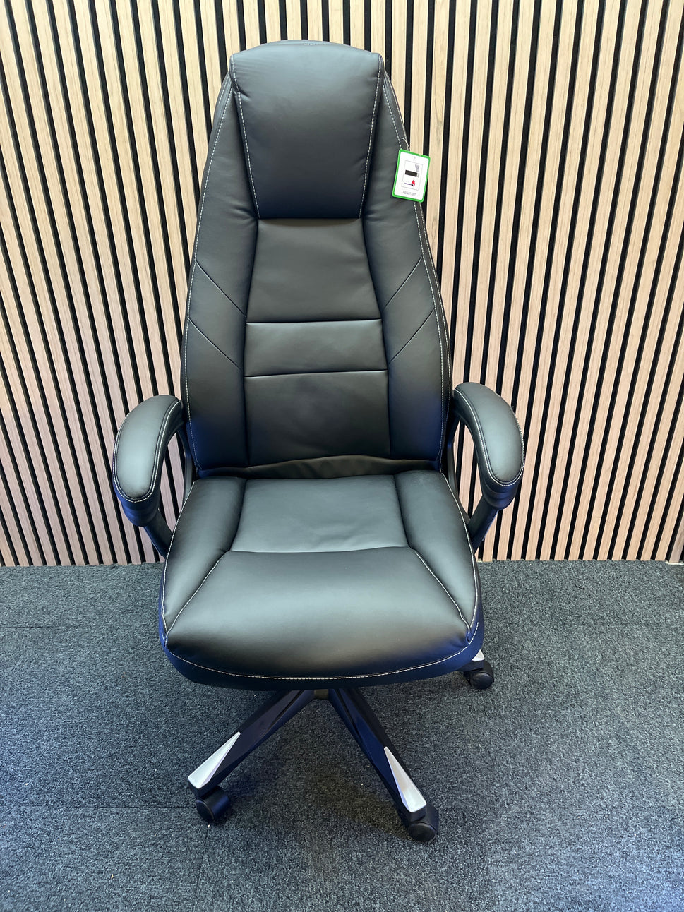 NEW Noble High back managers swivel chair with fixed arms, 5 star base, height adjustable with fixed arms
