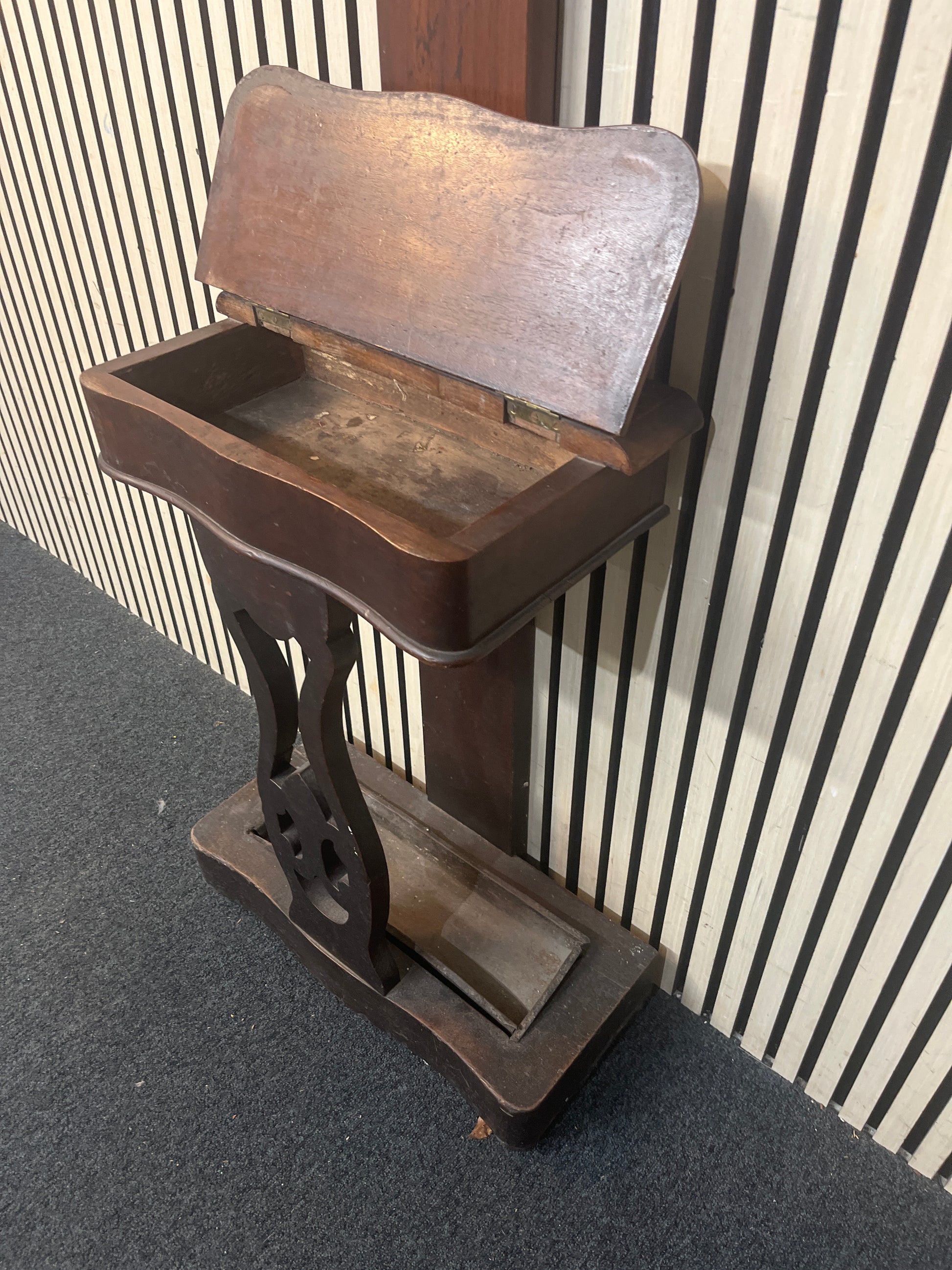 Solid Mahogany antique hallstand (H 200 x W 70 x D 30 cm) 43762