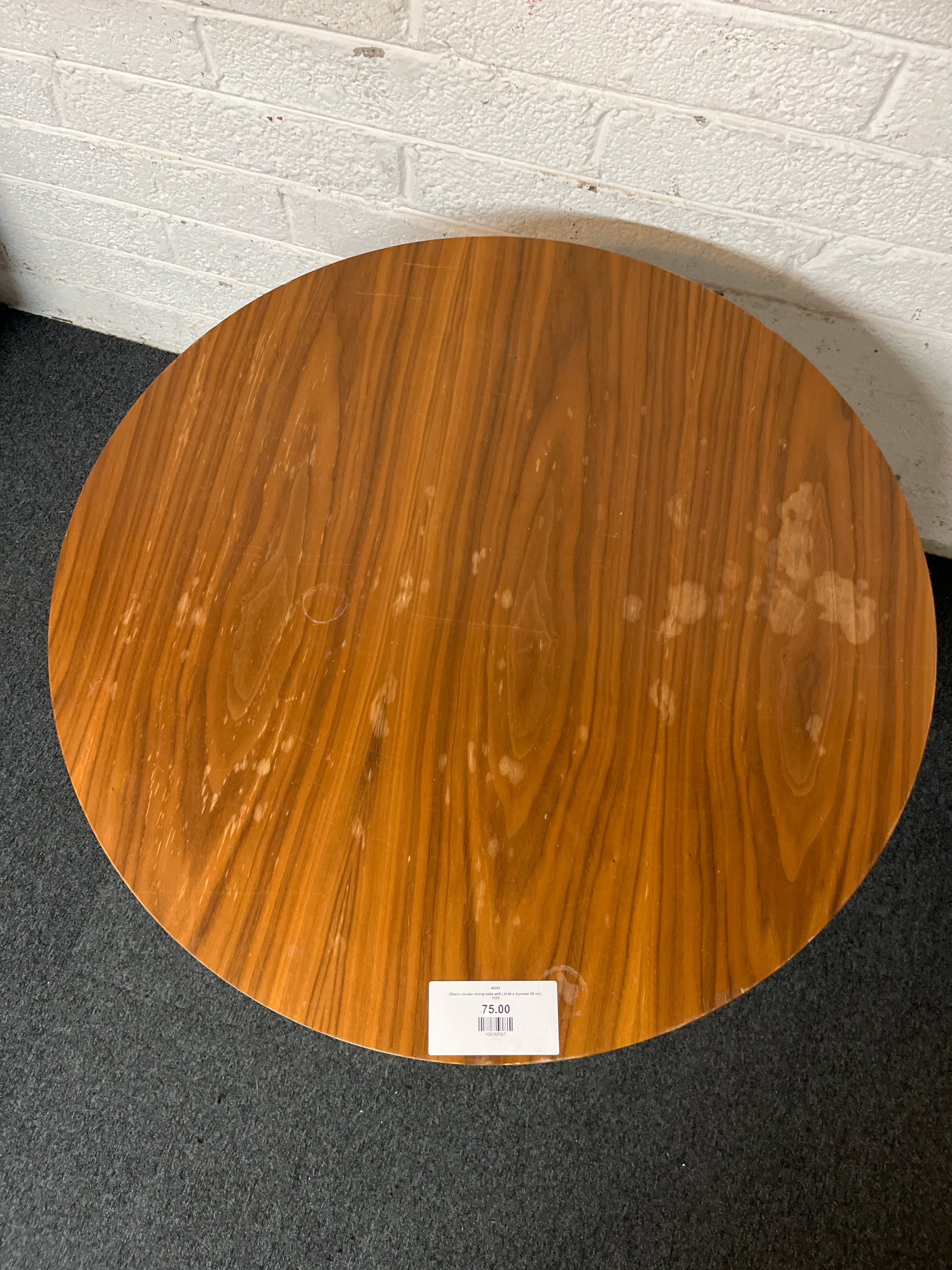 Cherry circular dining table with ( H 64 x diameter 80 cm) 1325