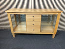 Switch Light beech veneer 2 glass door 4 drawer sideboard  3325 2 image