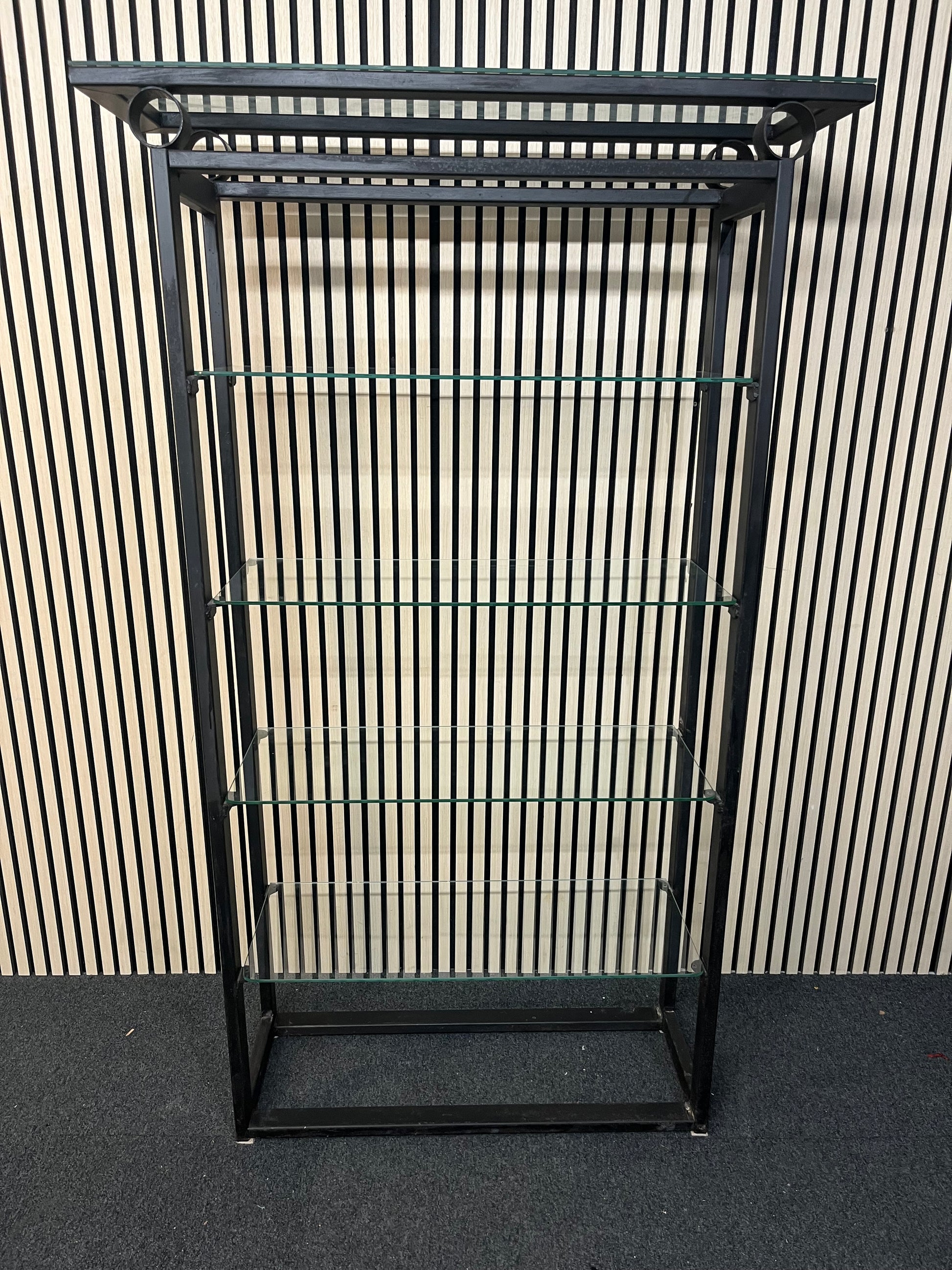 Al frank metal tall display unit with glass shelves (H 180 x W 110 x 34 cm) 1425