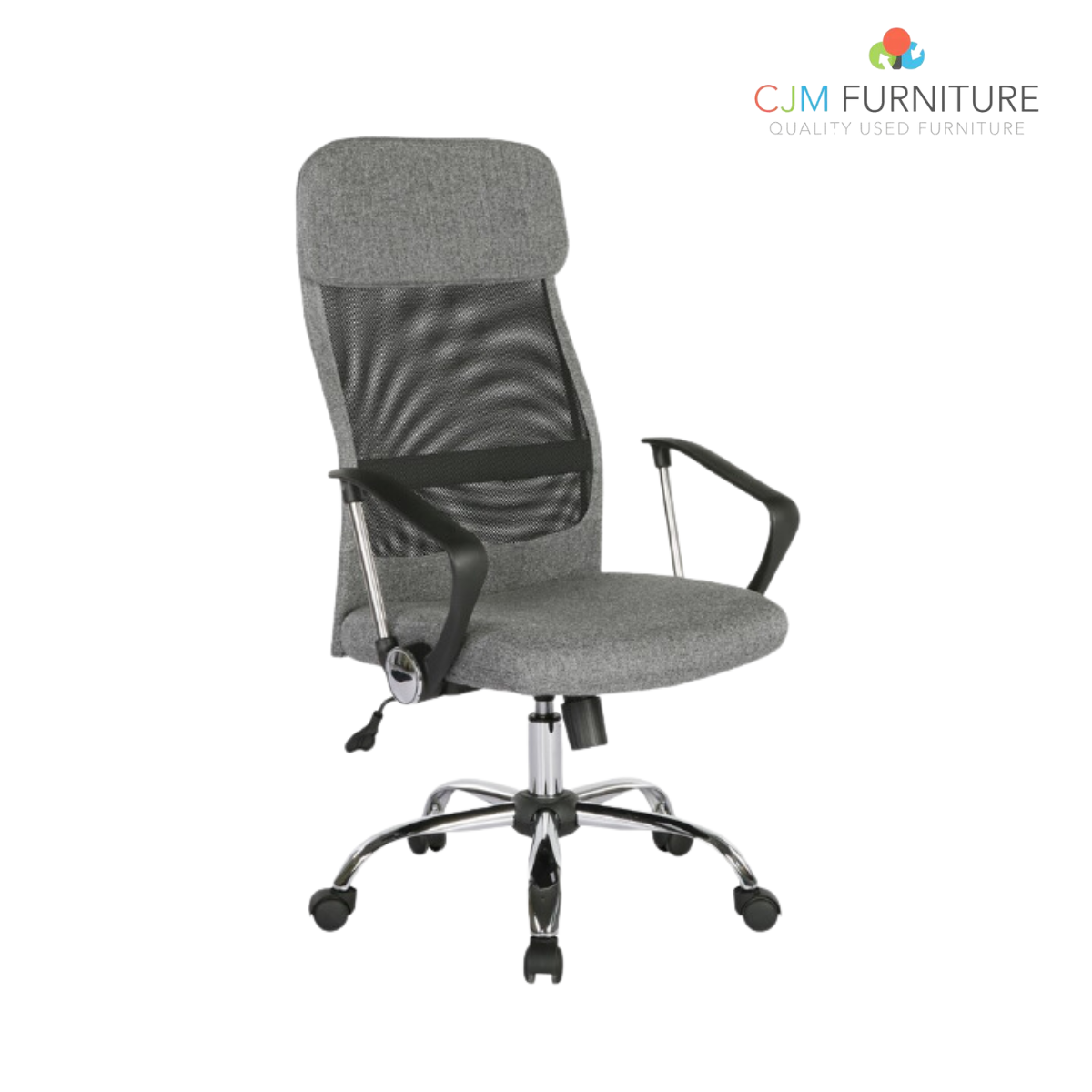 Chord high back operators chair with mesh back and headrest