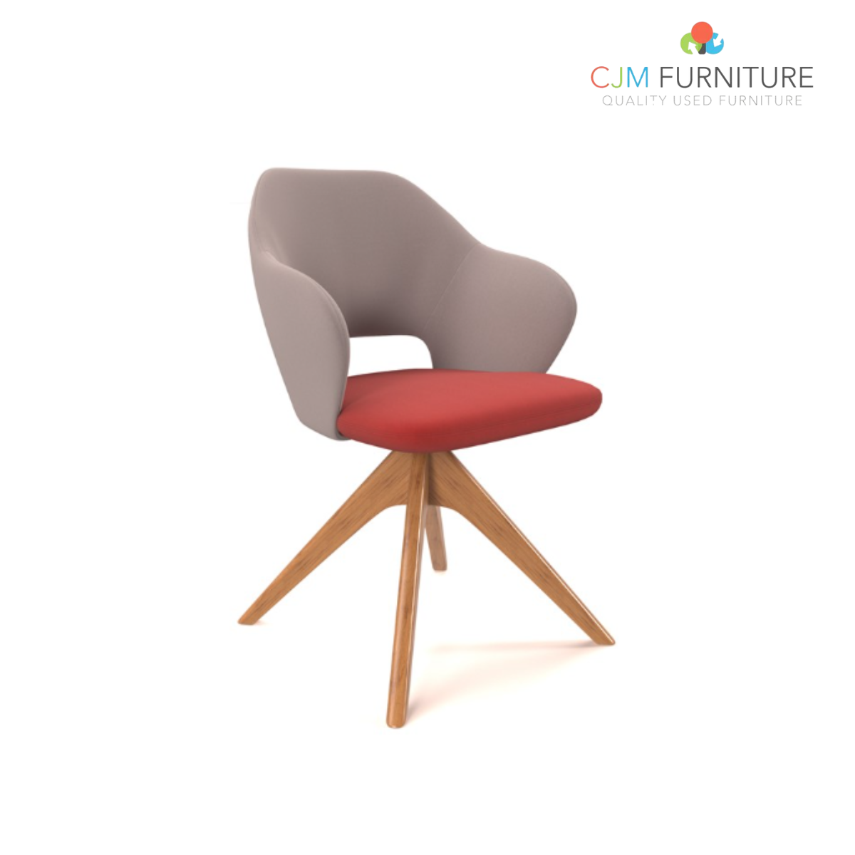 Jude single seater lounge chair on plastic star base