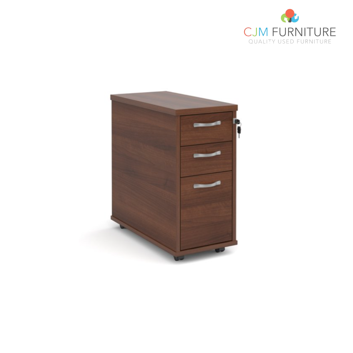 2 or 3 drawer slim wooden mobile pedestal   12/04/21