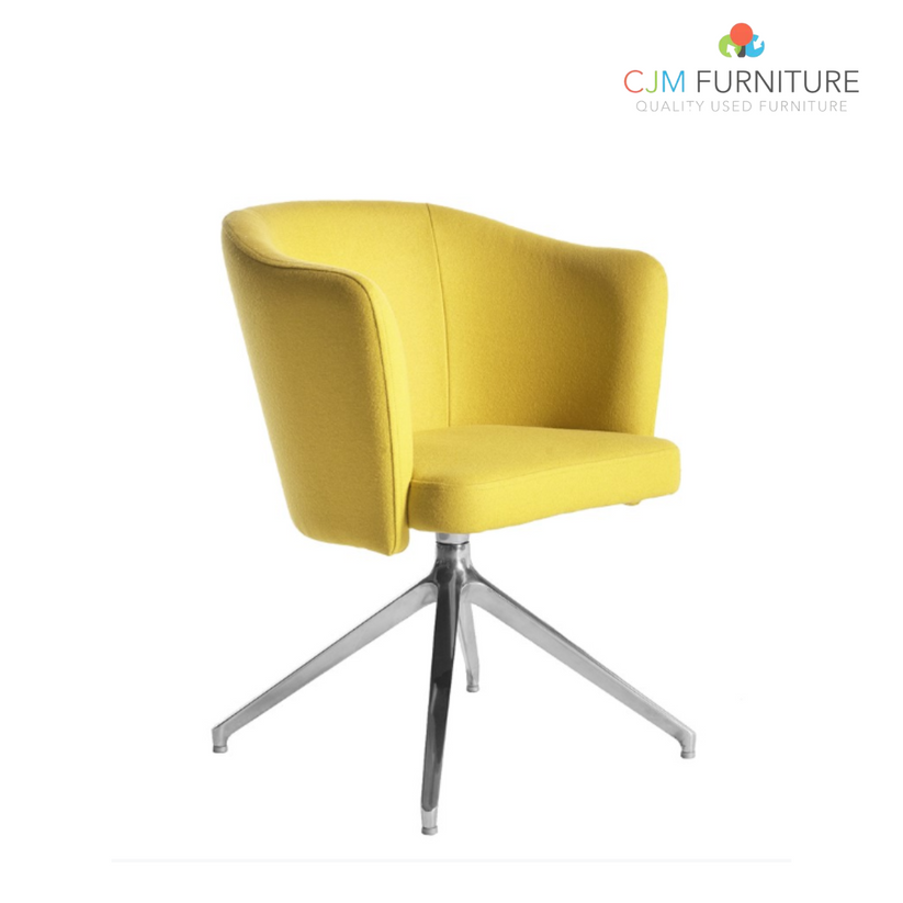 Otis single seater tub chair with 4 star swivel base Various Finishe