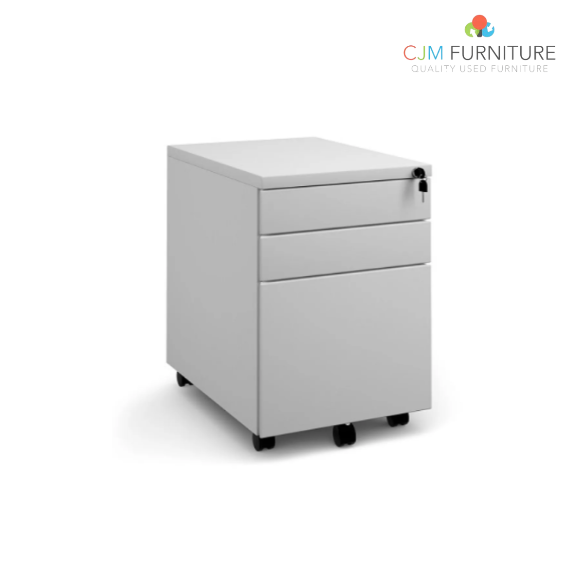 2 or 3 drawer metal mobile pedestal