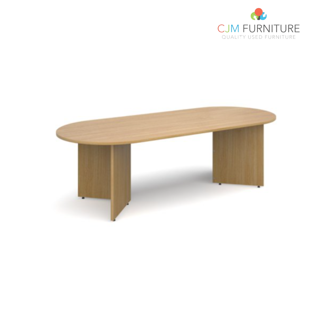 D end Oak Boardroom Table