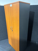 Switch Tall 2 door cherry and grey laminate storage unit with internal shelves (H 175 x W 80 x D 45 cm) 1325 3 image