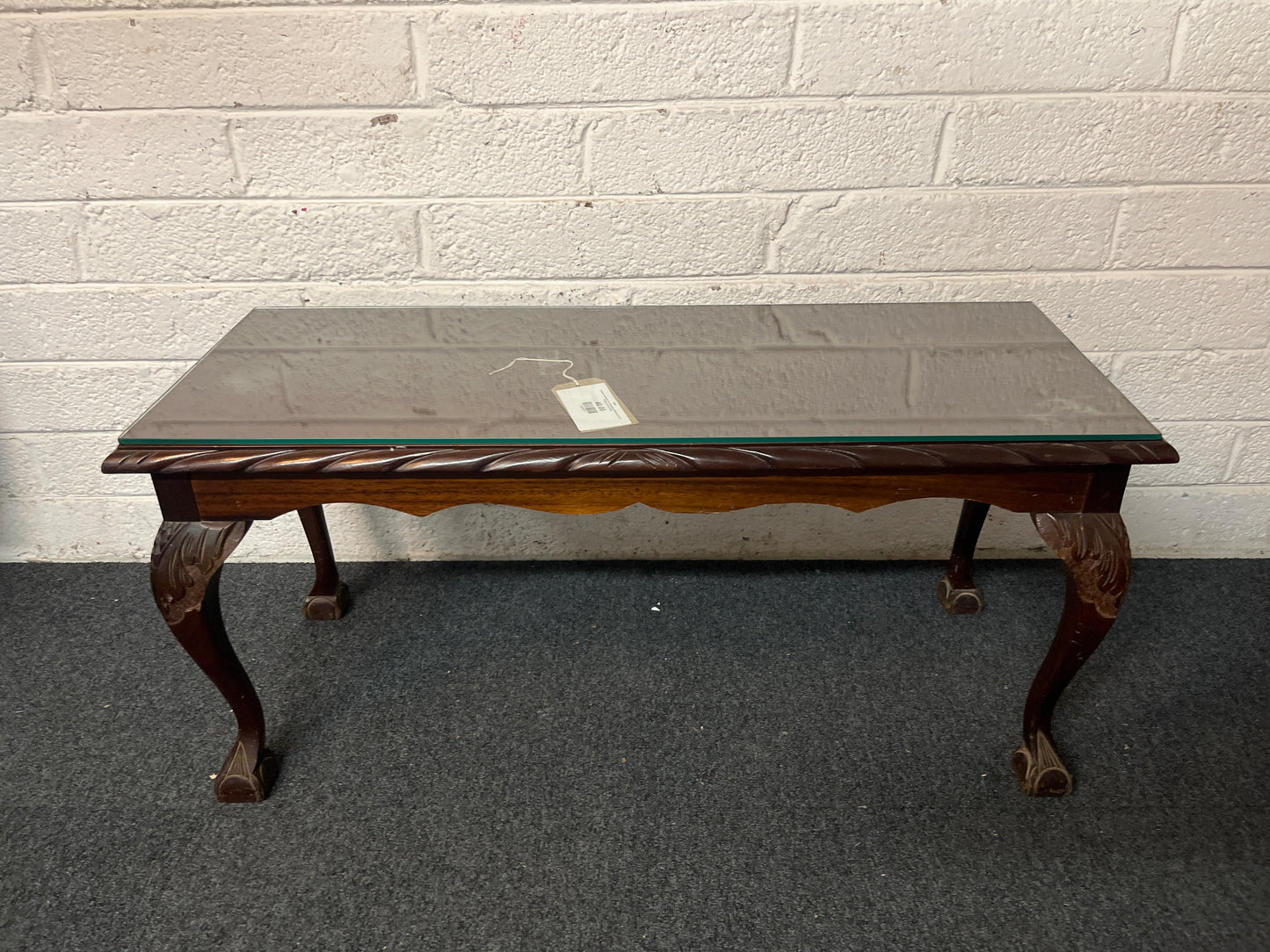 Rossmore mahogany low rectangular coffee table (H 46 x W 102 x D 39 cm) 3225