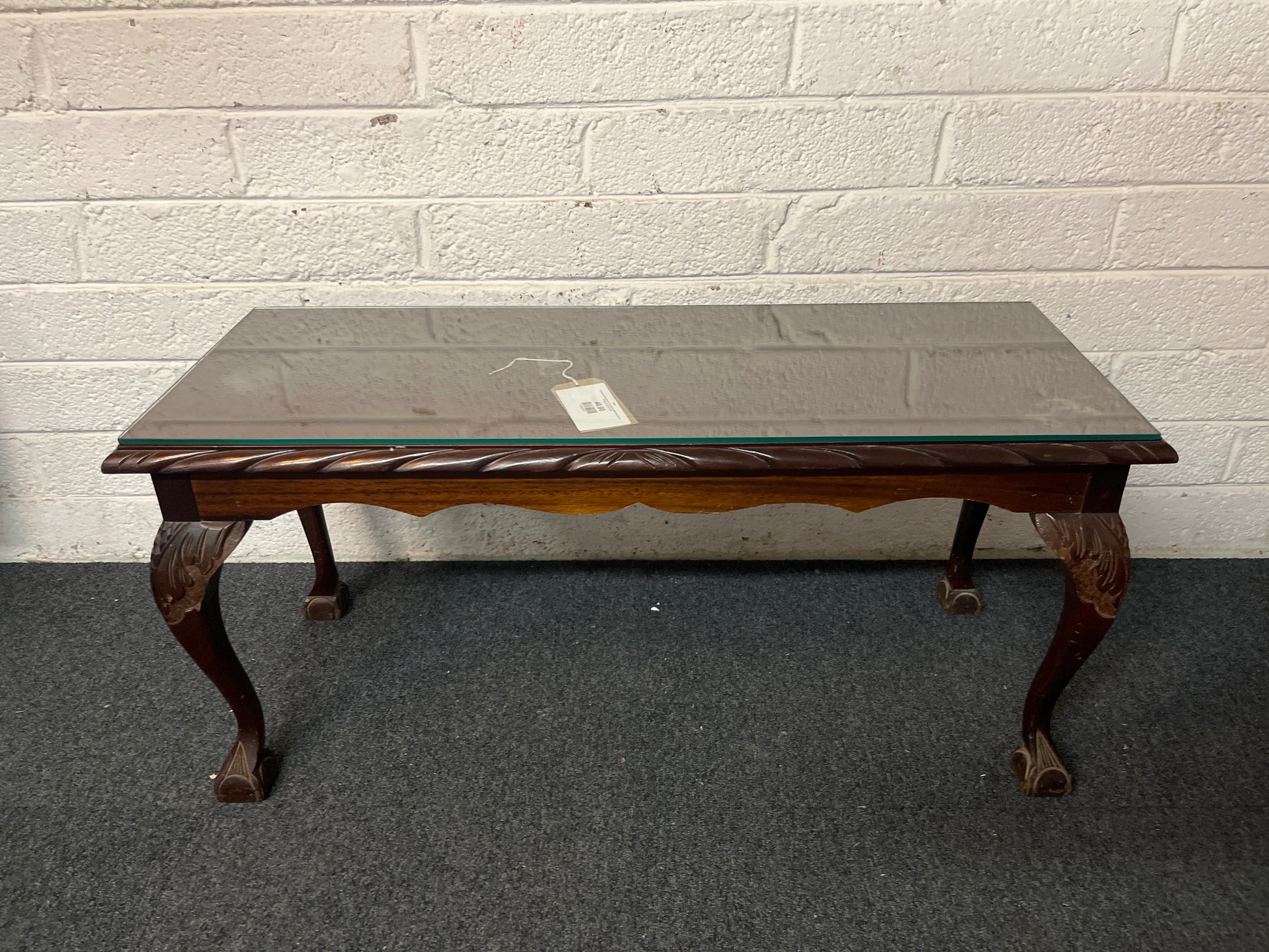 Rossmore mahogany low rectangular coffee table (H 46 x W 102 x D 39 cm) 3225