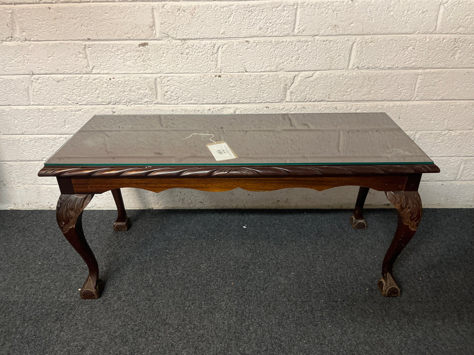 Rossmore mahogany low rectangular coffee table (H 46 x W 102 x D 39 cm) 3225