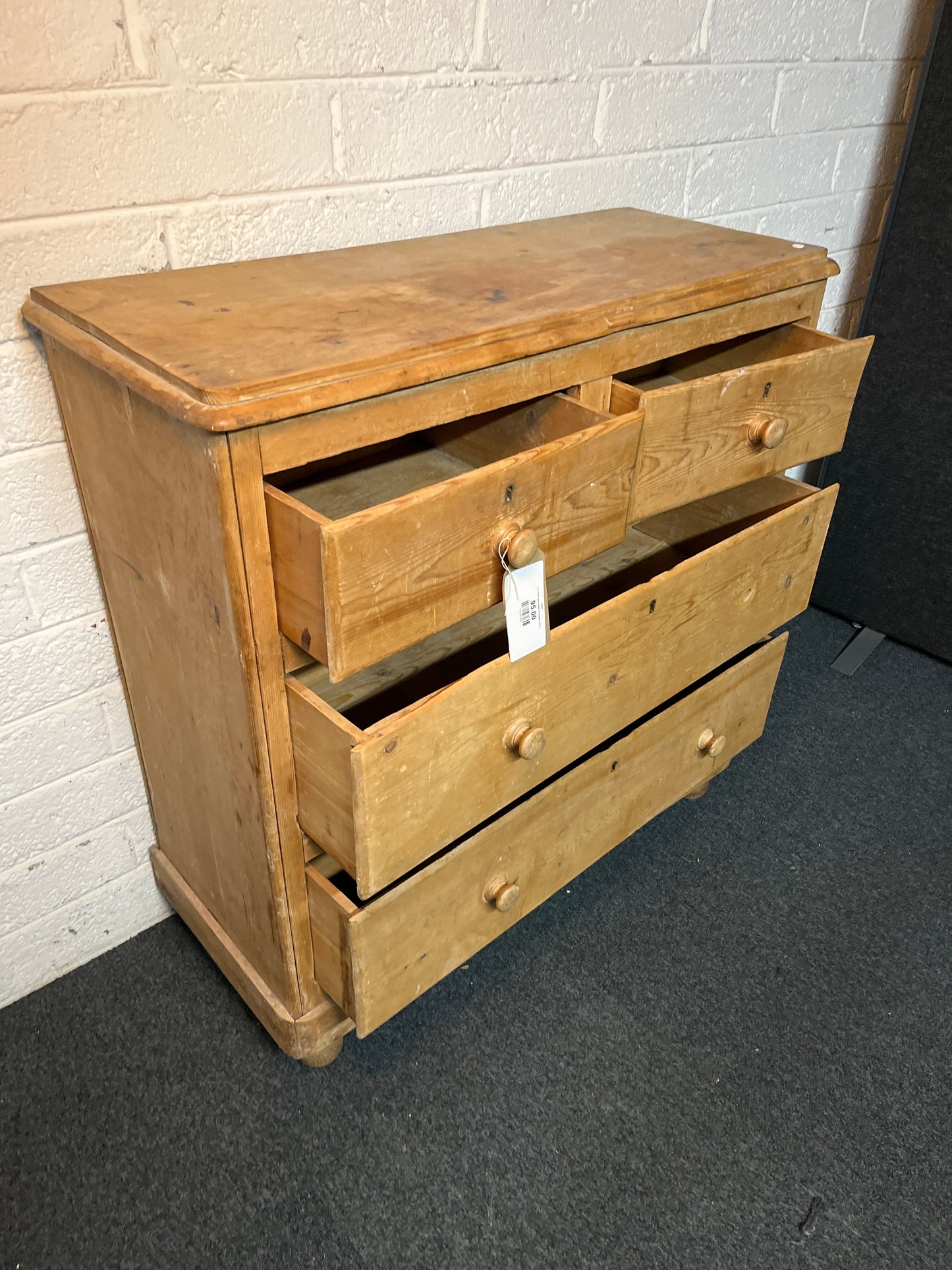 2+2 Pitch pine chest of drawers 2225