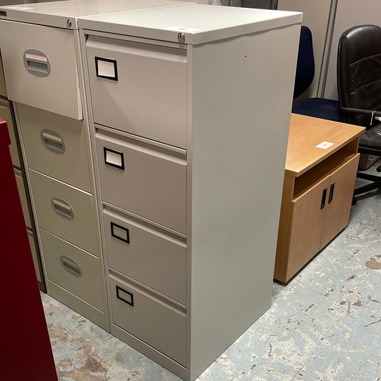 4 drawer metal filing cabinets grey