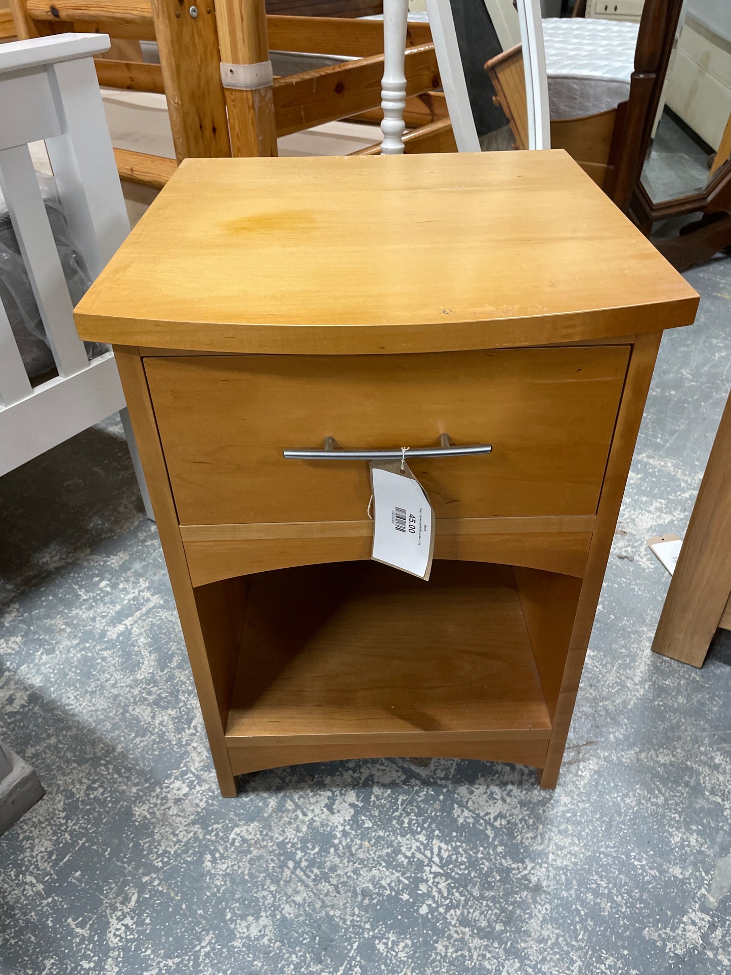 Pine 1 drawer bedside locker 3124