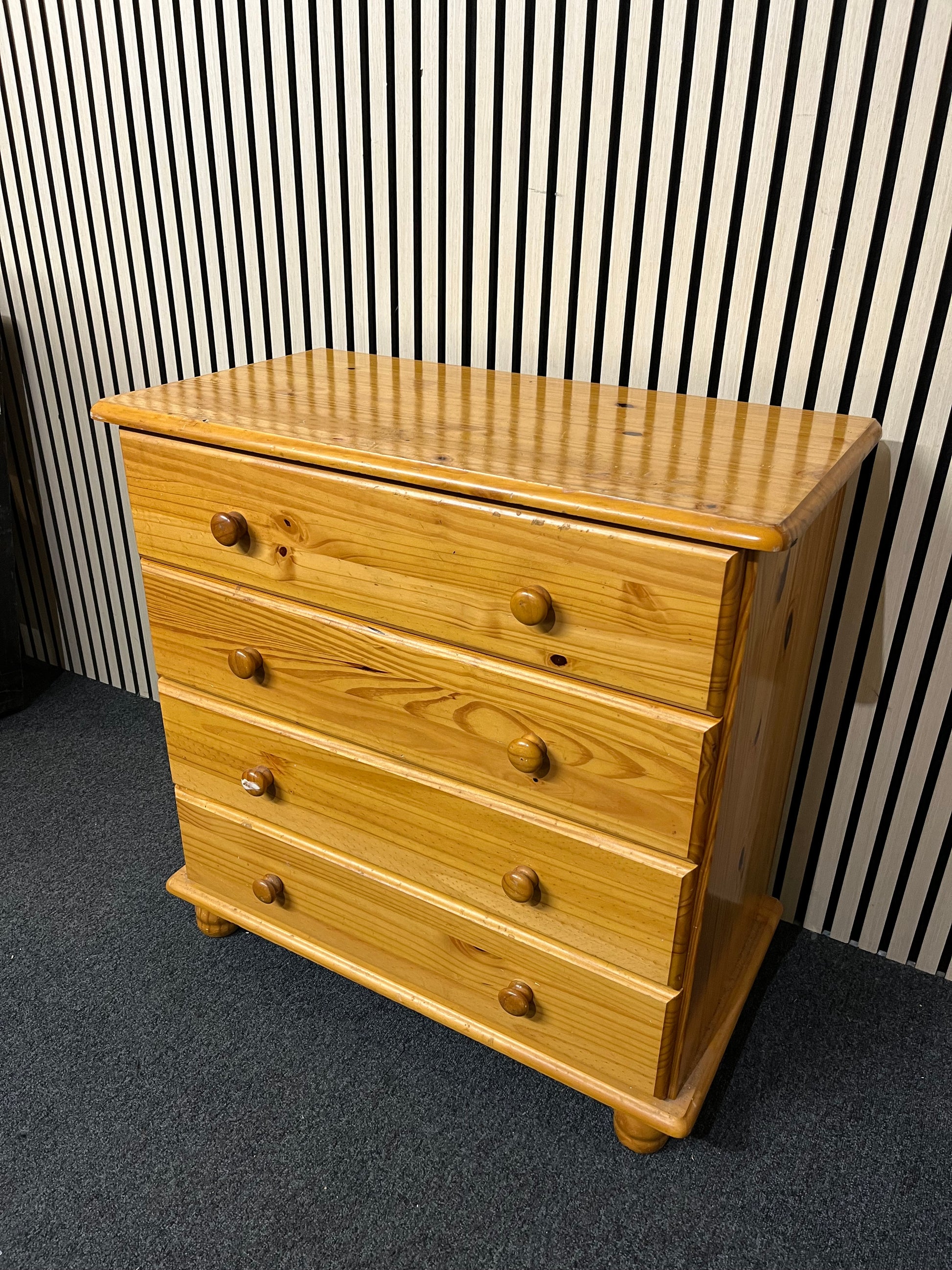 Natural pine 4 drawer chest 3325