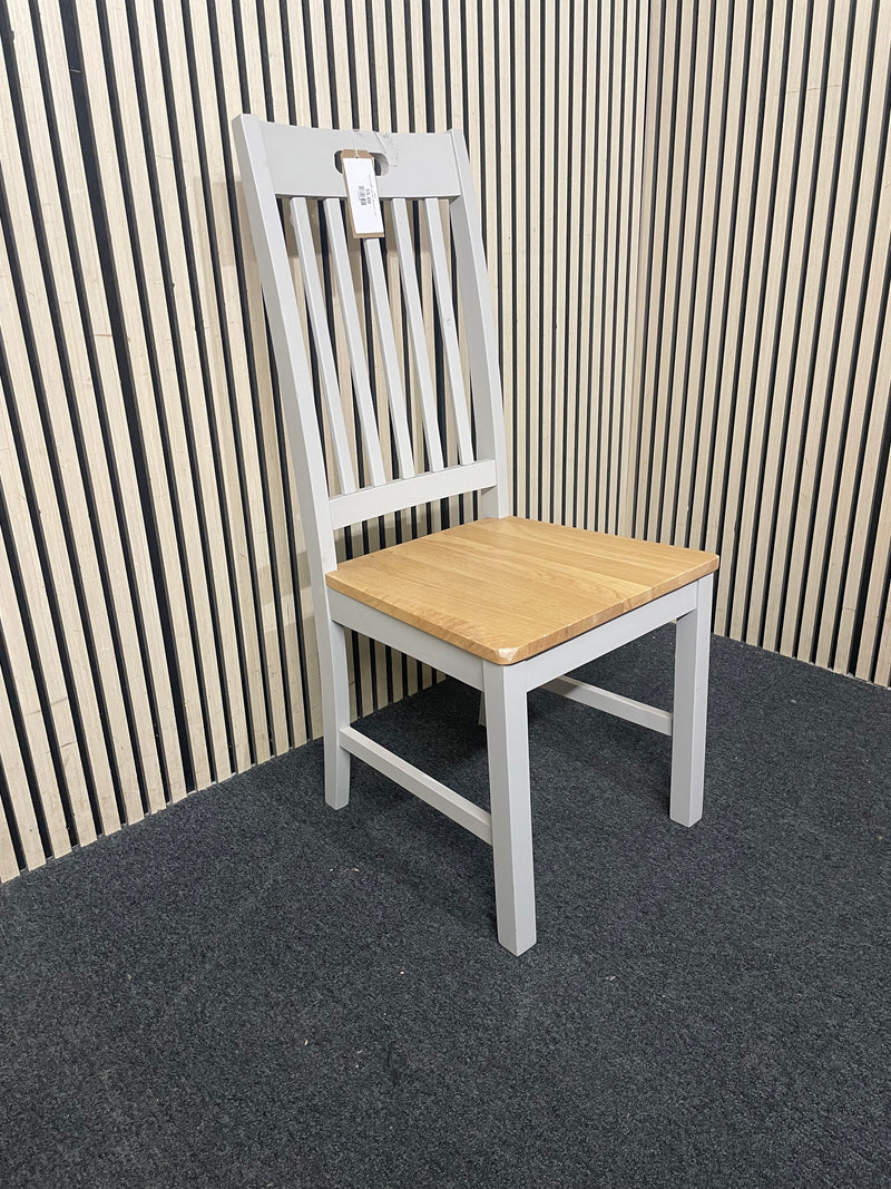 Grey and beech high back dining chair   44597