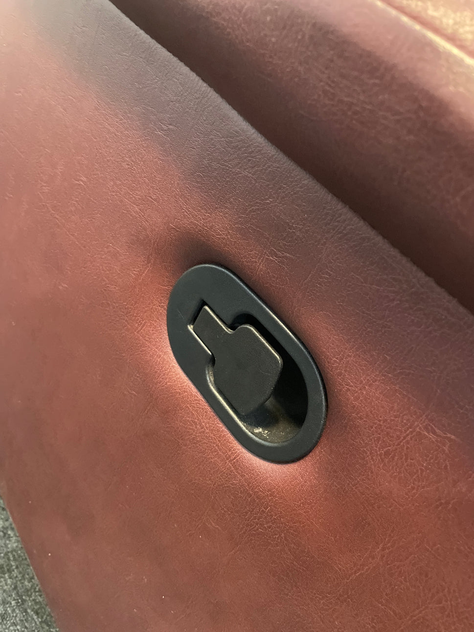 High back brown leather recliner armchair 1126