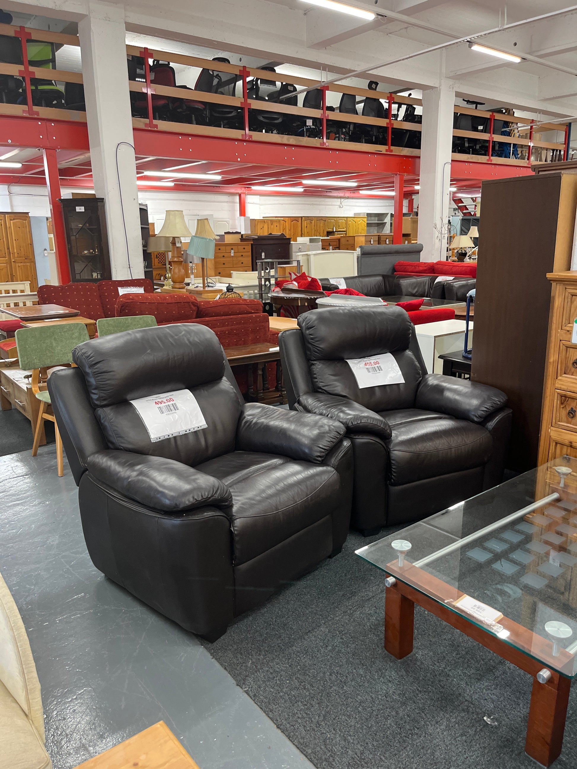 3+1+1 Brown leather suite 2225