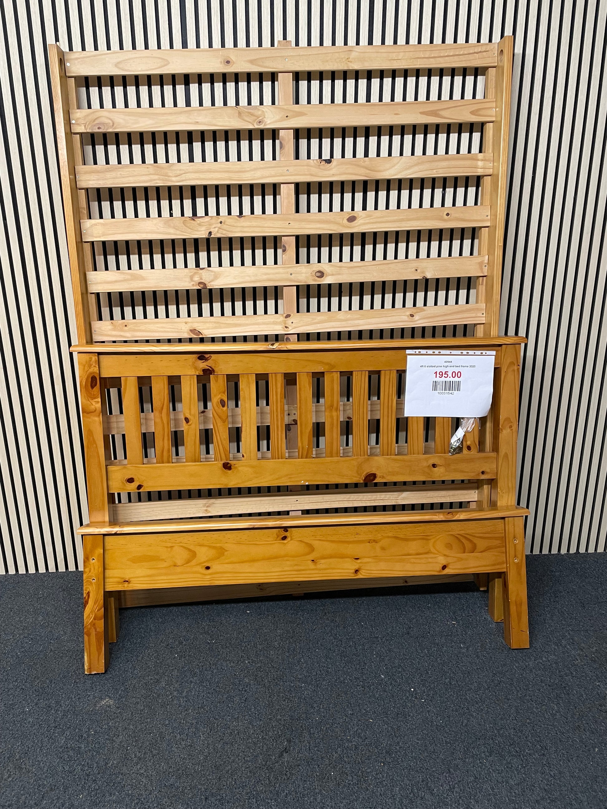4ft 6 slatted pine high end bed frame 3325
