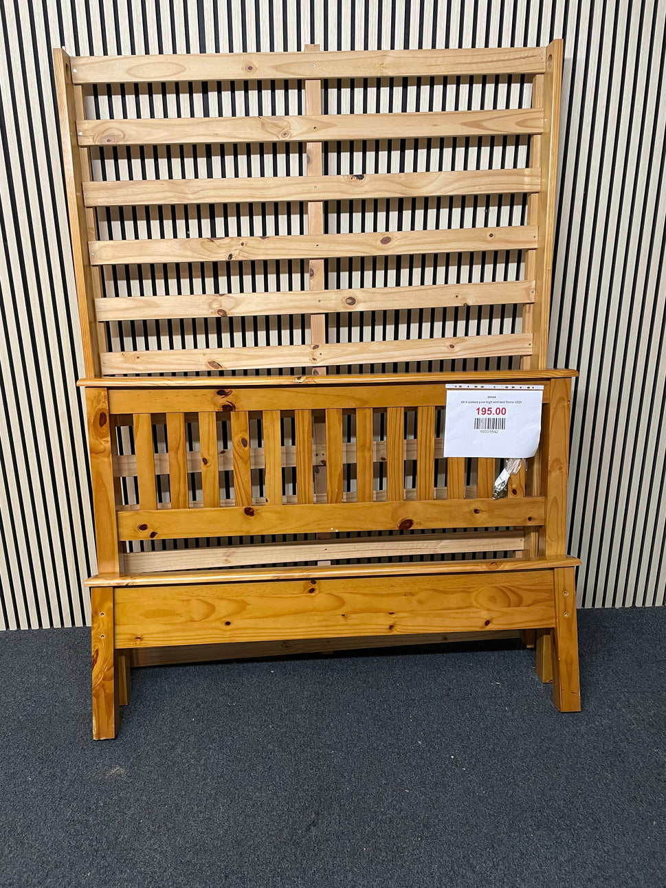 4ft 6 slatted pine high end bed frame 3325