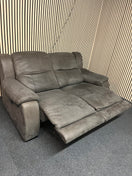 Switch 2 seater ELECTRIC recliner light brown microfibre sofa 1325 2 image