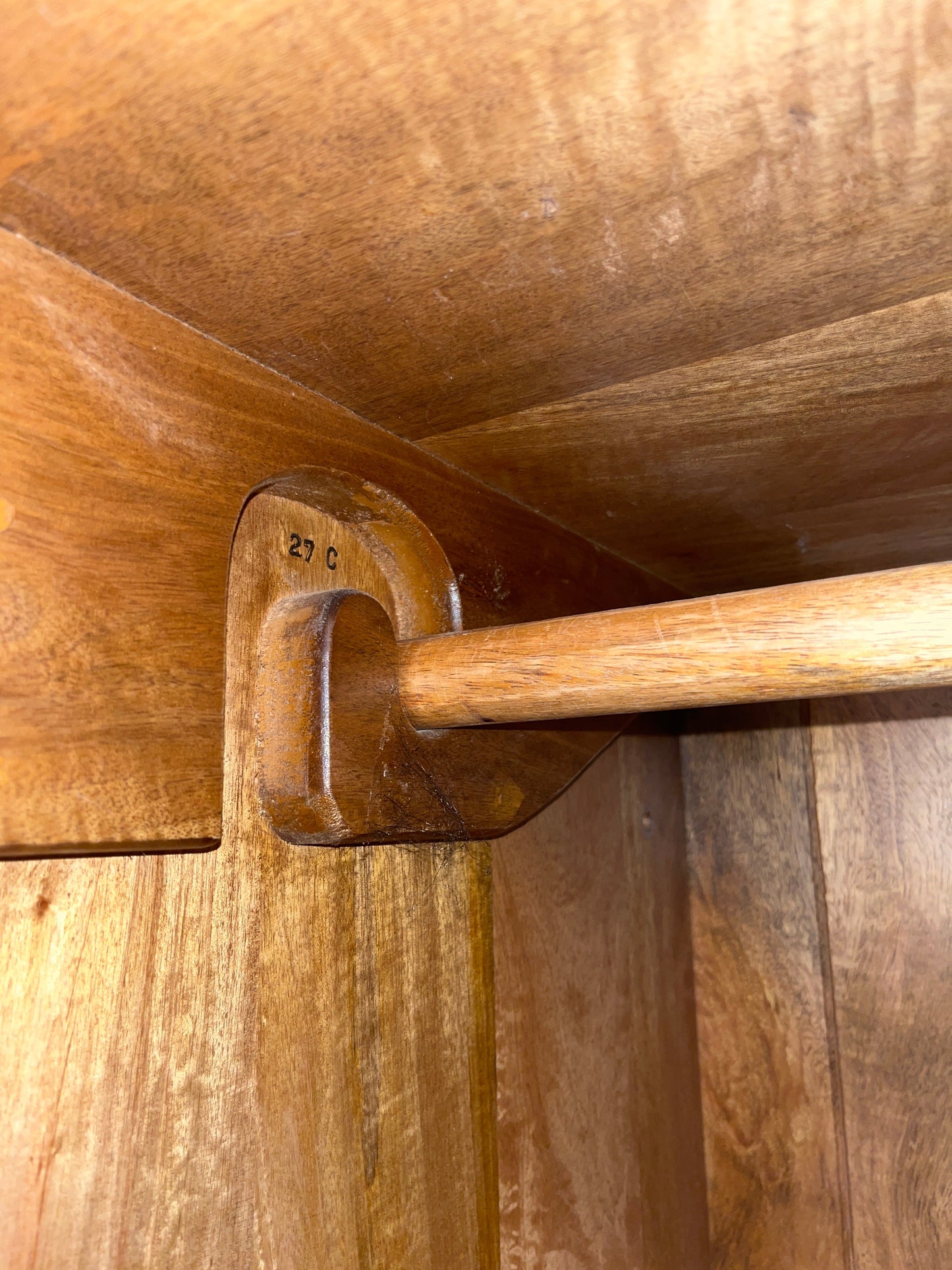Tall 3 door 6 drawer solid mahogany inalid wardrobe(H 195 x W 175 x D 65 cm).( (PART OF A SET BUT CAN BE SOLD SEPARATELY) 2225