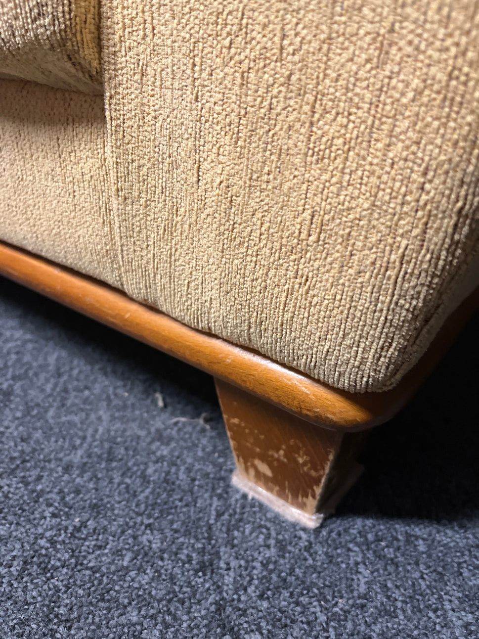 3+1+1 mustard fabric, mixed pattern sofa suite in excellent condition  1225