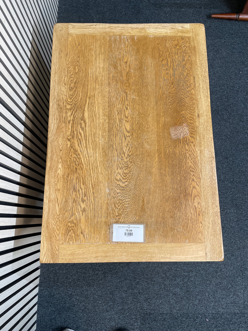 Oak low rectangular coffee table (H 45 x W 60 x D 90 cm) 2425