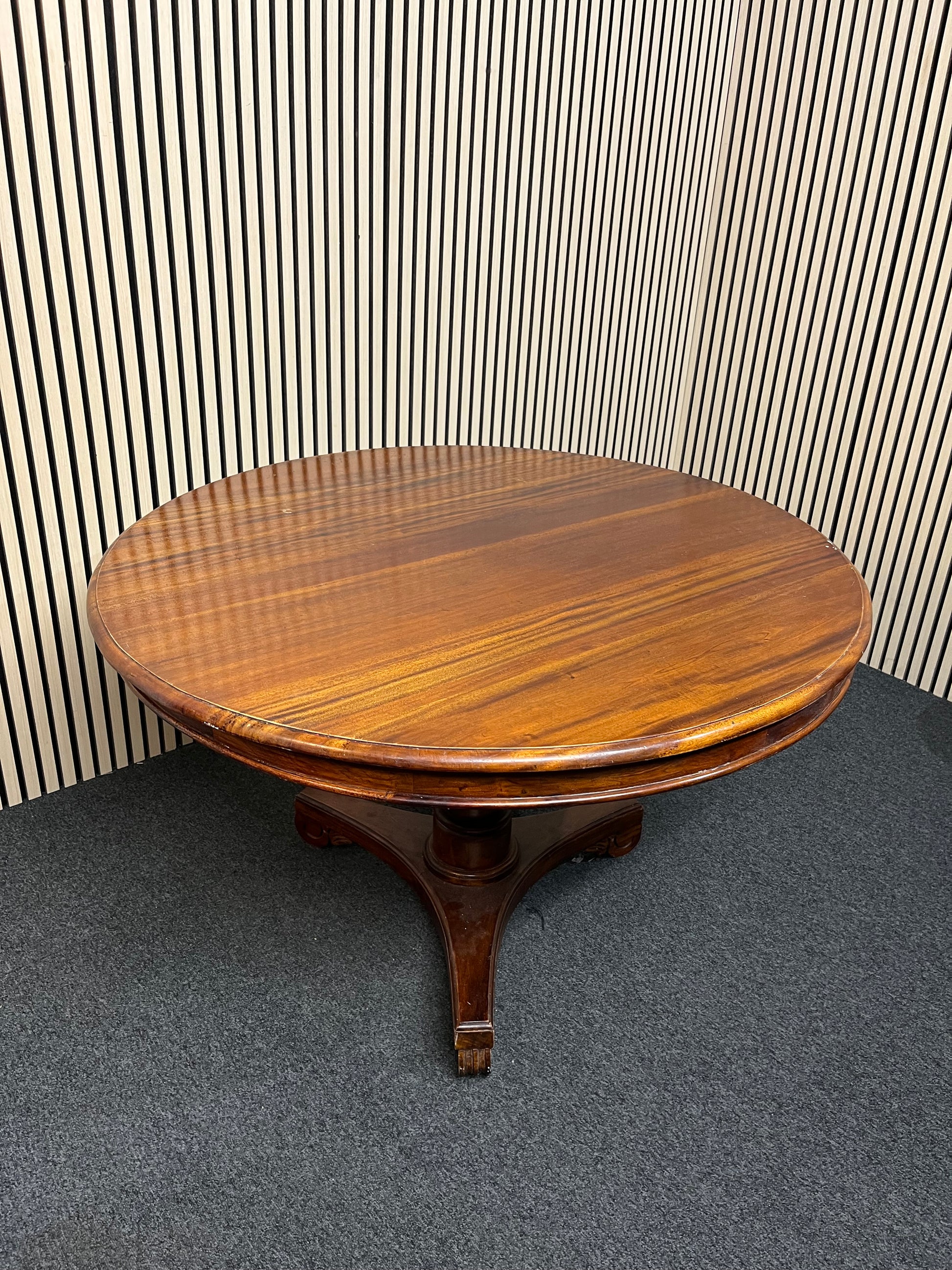 Rosewood mahogany  circular dining table with pedestal base  (120 cm diameter) 2325