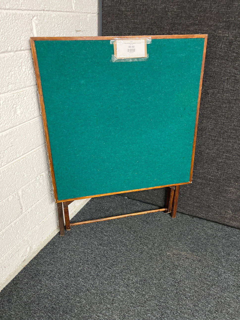 Square Green felt folding card table(W x L -  630 x 630 mm) 1225