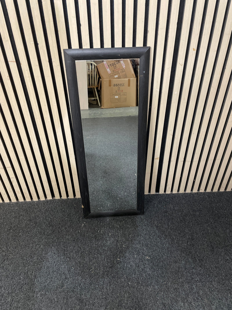 small black laminate mirror   44581