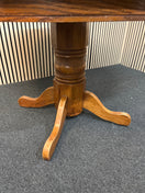 Switch Dark wood stained circular kitchen table, central column base 2425 2 image