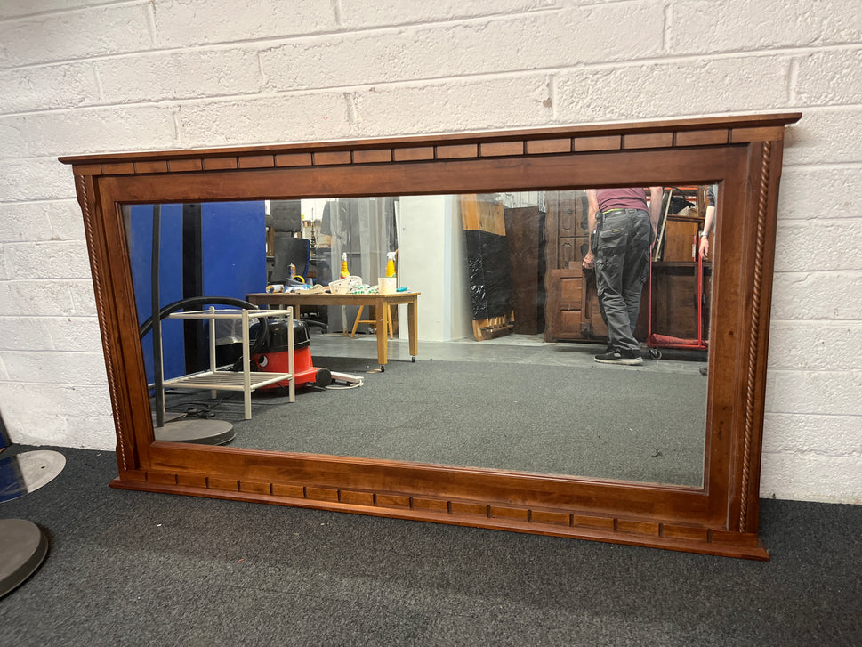Cherry over mantle mirror with rope effect (W 175 x L 95 cm) 1325