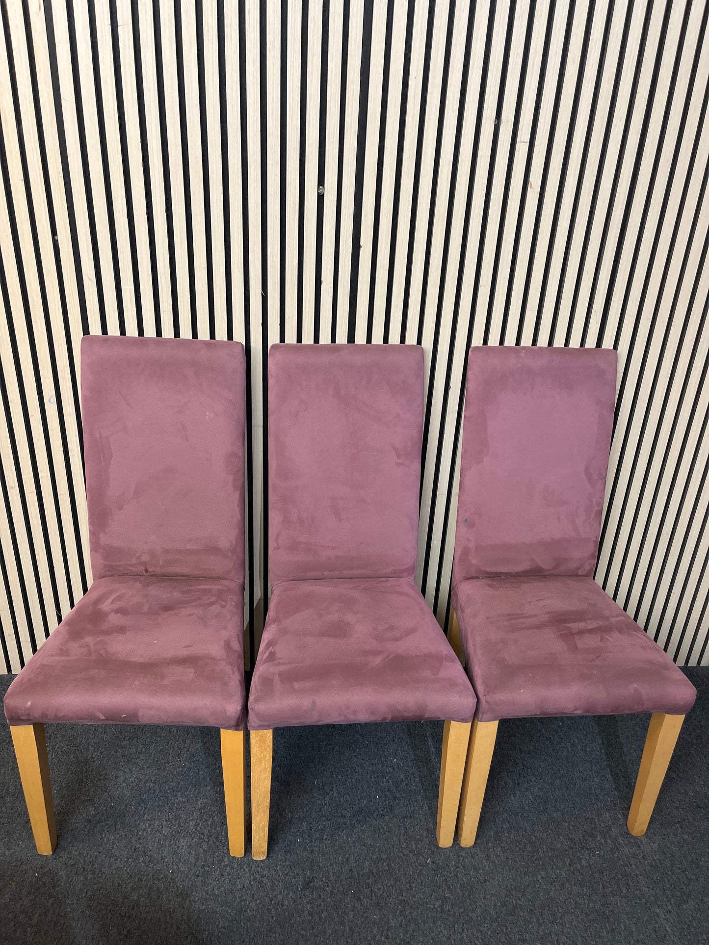 High back wine fabric dining chair (SET OF 5) 2226