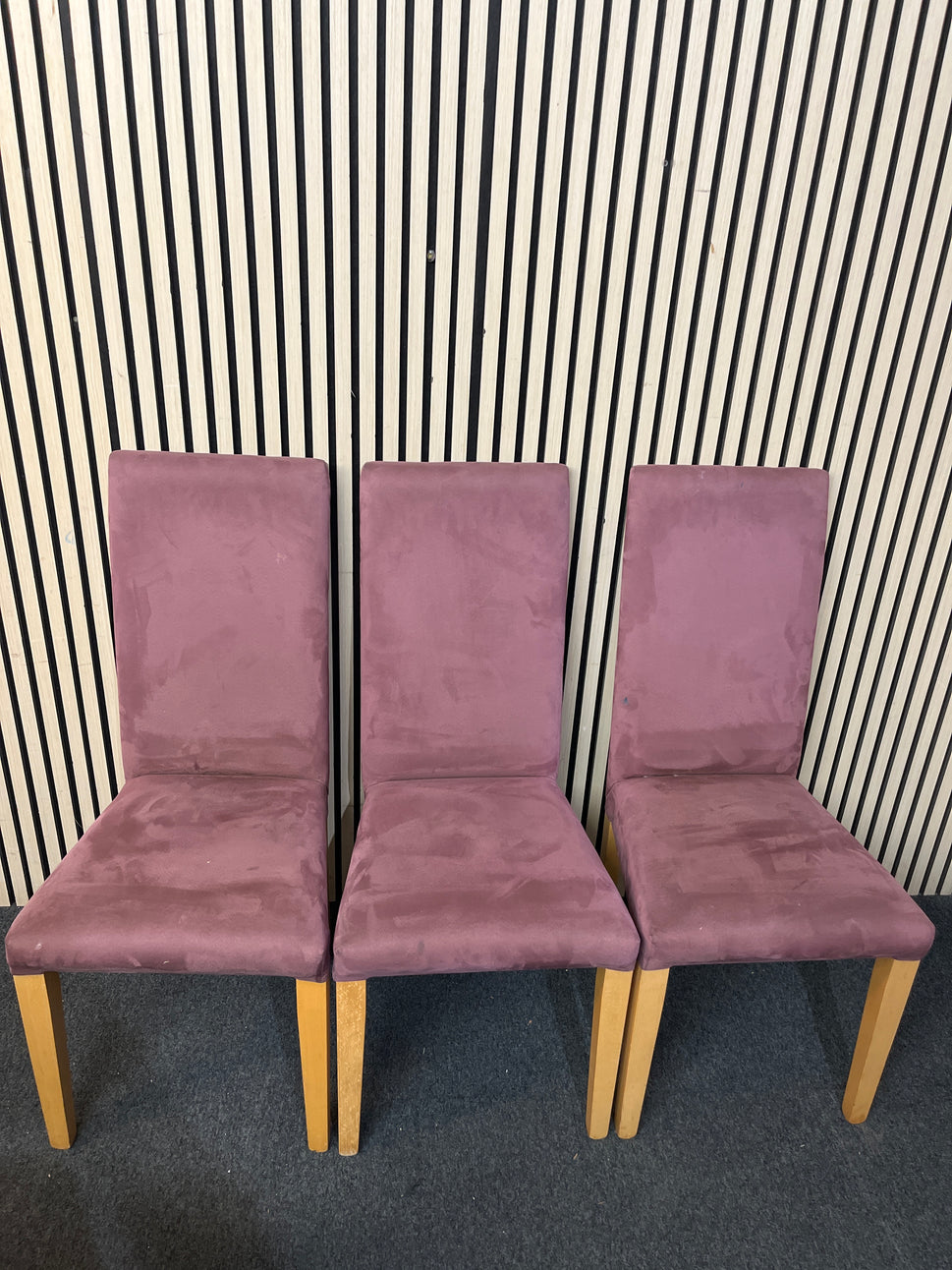 High back wine fabric dining chair (SET OF 5) 2226