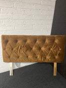 Switch 4ft 6 brown fabric button back headboard 2225 2 image