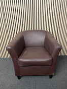 Switch Brown leatherette tub chair 2425 2 image