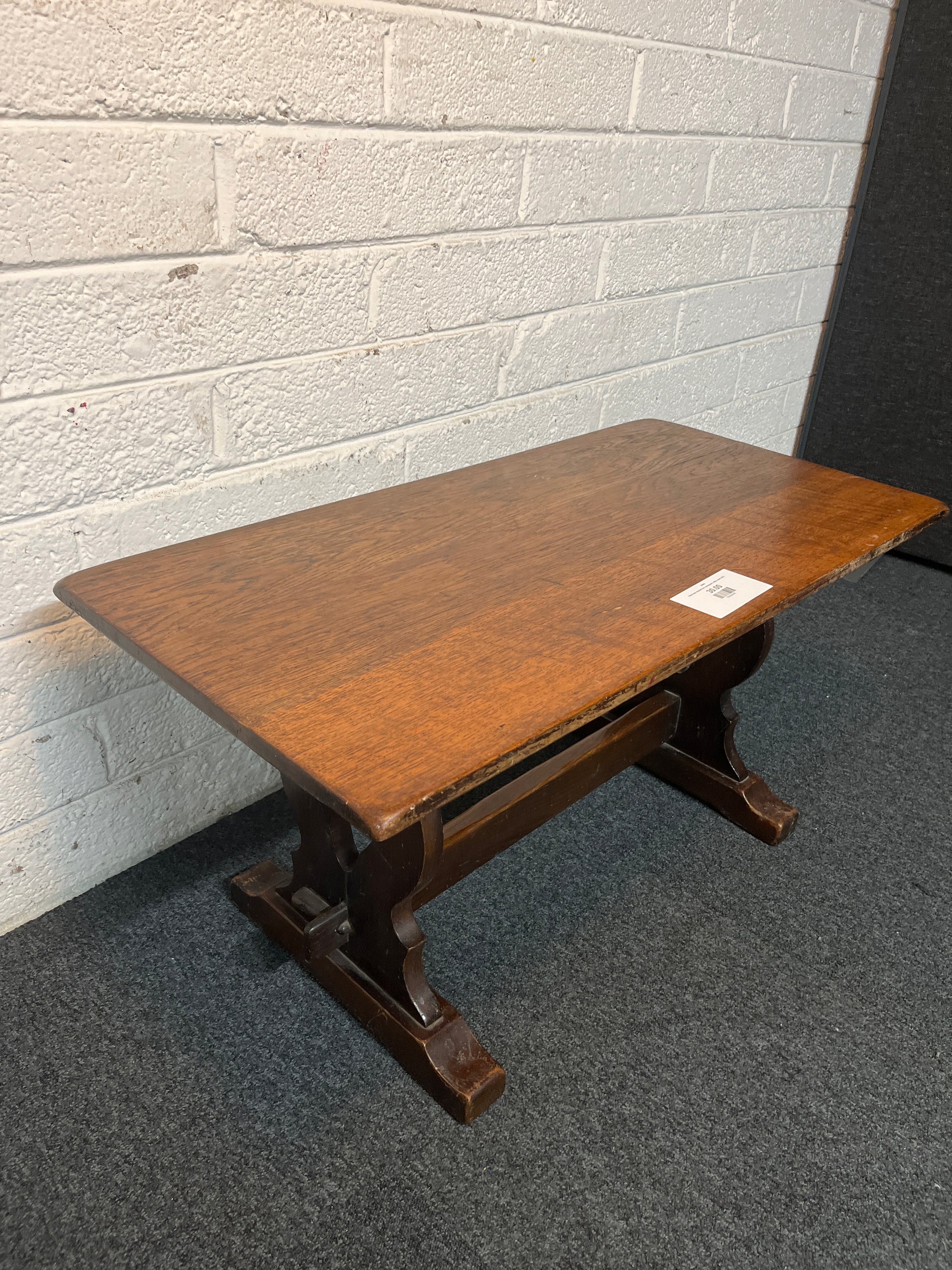 Solid teak stained low rectangular coffee table 3225