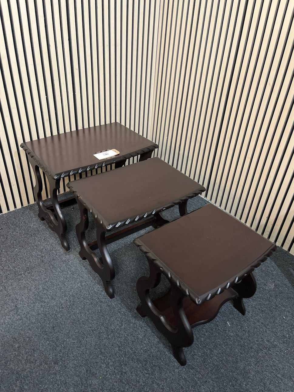Solid mahogany rectangluar nest of tables 43671