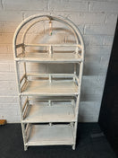 Switch Lloyd Loom style tall white painted cane open bookcase 1450Hx600Wx300D 2225 3 image