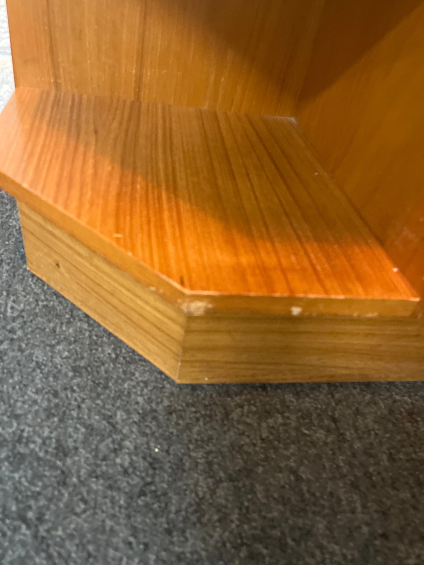Teak stained long open bookcase 1170Lx920Hx320D 2225