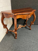 Switch Ornate mahogany console tabel with carved detailing (H 750 x W 1050 x D 490 mm) 2 image