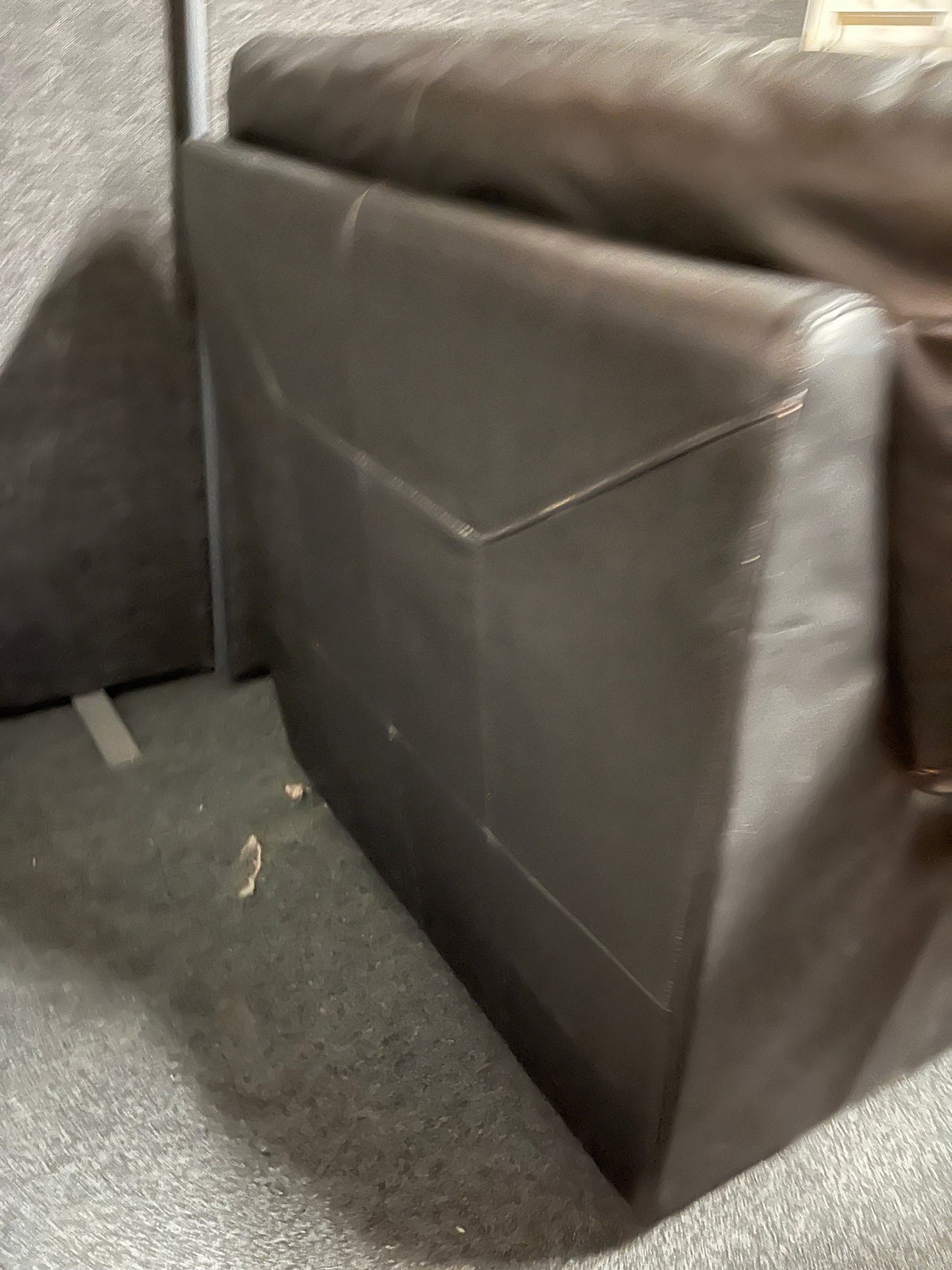 3+1+1 real black leather sofa suite 2225