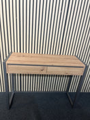 Switch Oak laminate and dark metal framed console table with drawers (H 75 x W 100 x D 36 cm) 1126 2 image