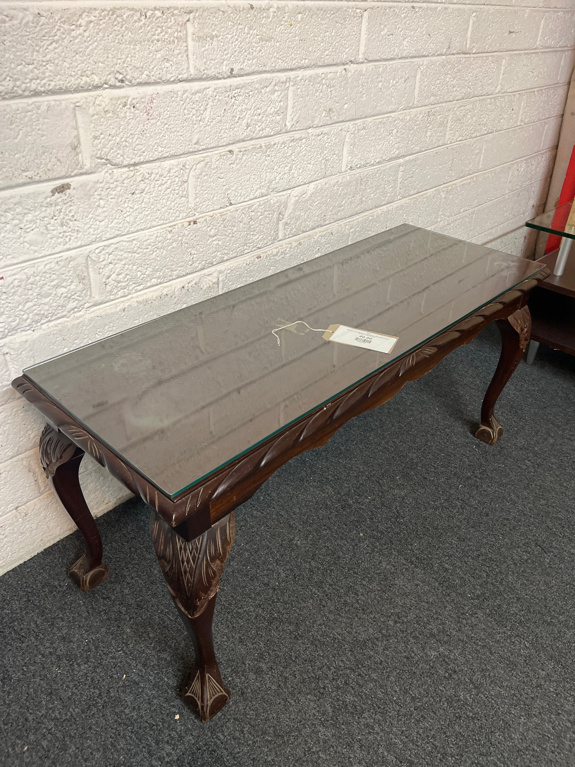 Rossmore mahogany low rectangular coffee table (H 46 x W 102 x D 39 cm) 3225
