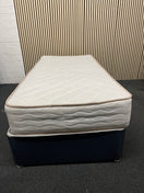 Switch 3ft secondhand divan base in navy fabric with castors 3 image
