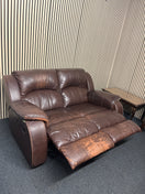 Switch Brown leather reclining 2 seater sofa 2325 2 image