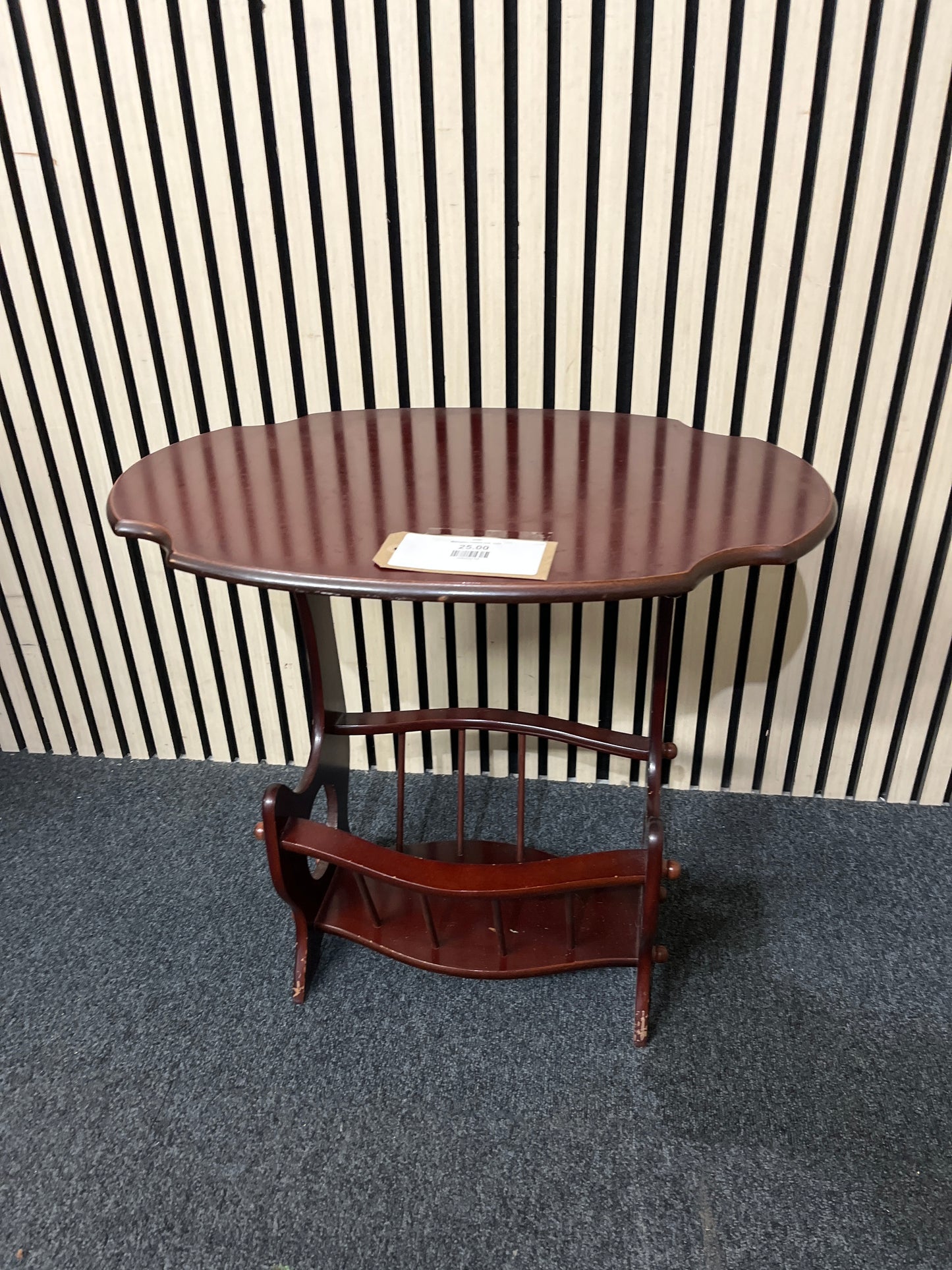 Mahogany mazine rack  1226